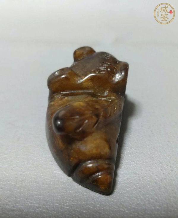 古玩玉器岫玉雕“瑞獸”擺件真品鑒賞圖