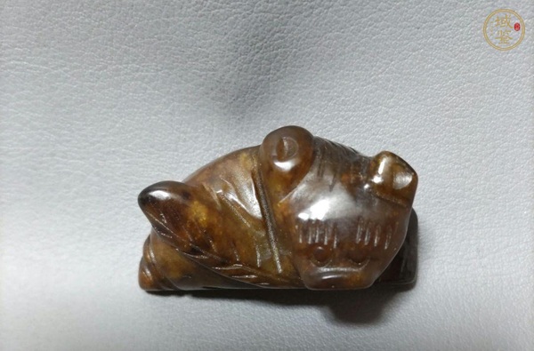 古玩玉器岫玉雕“瑞獸”擺件真品鑒賞圖
