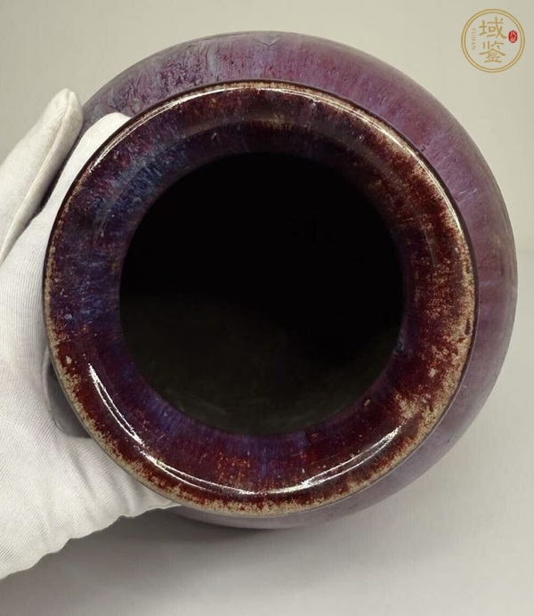 古玩陶瓷鈞紅窯變釉太白罐真品鑒賞圖