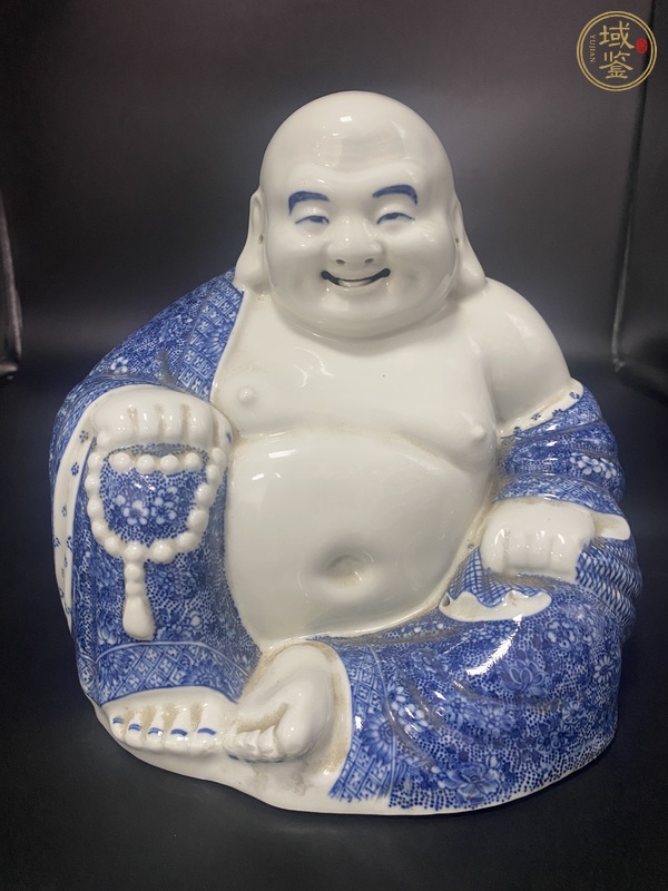 古玩陶瓷青花彌勒佛真品鑒賞圖