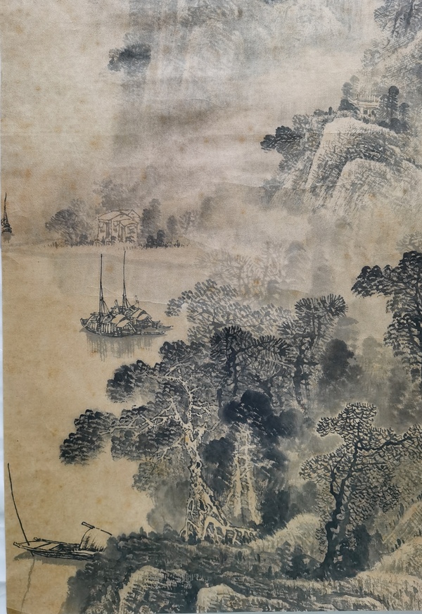 古玩字畫中美協(xié)理事江蘇美協(xié)常務(wù)秘書長(zhǎng)佘玉奇煙雨微茫拍賣，當(dāng)前價(jià)格3000元
