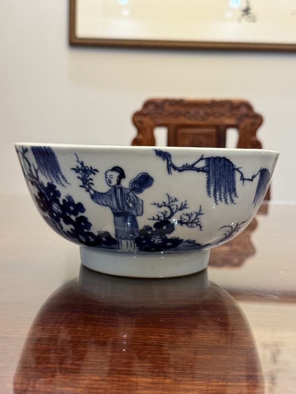 古玩轉(zhuǎn)賣人物紋青花碗拍賣，當(dāng)前價(jià)格888元