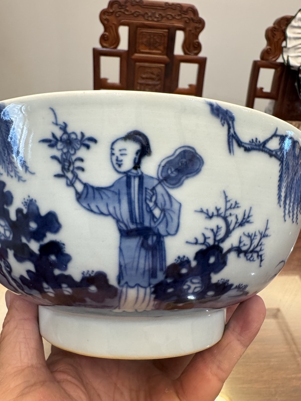 古玩陶瓷人物紋青花碗拍賣，當(dāng)前價格6888元