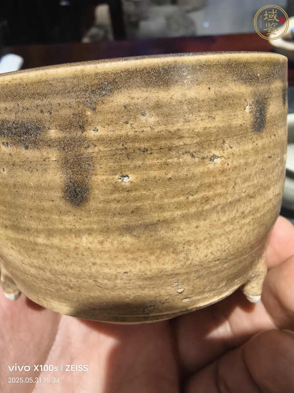 古玩陶瓷褐釉香爐真品鑒賞圖