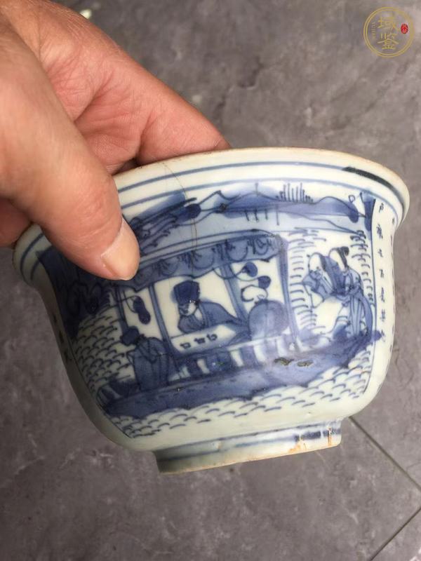 古玩陶瓷游赤壁青花碗真品鑒賞圖