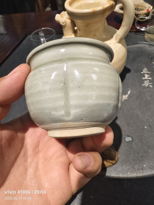 古玩影青瓜棱罐真品鑒賞圖