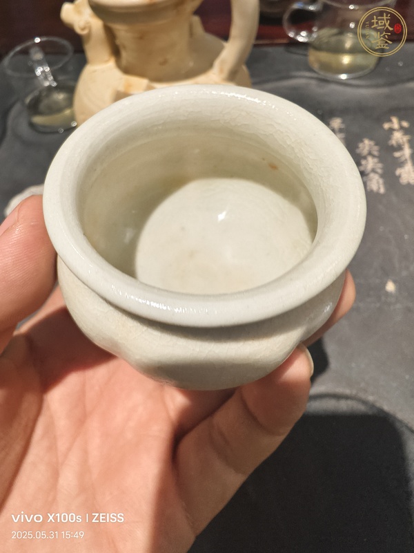 古玩陶瓷青白釉瓜棱罐真品鑒賞圖