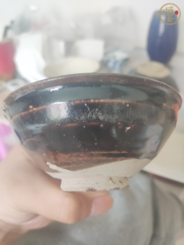 古玩陶瓷金元時(shí)期黑釉束口盞真品鑒賞圖
