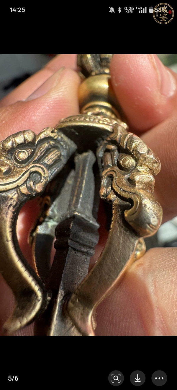 古玩銅器金剛杵真品鑒賞圖