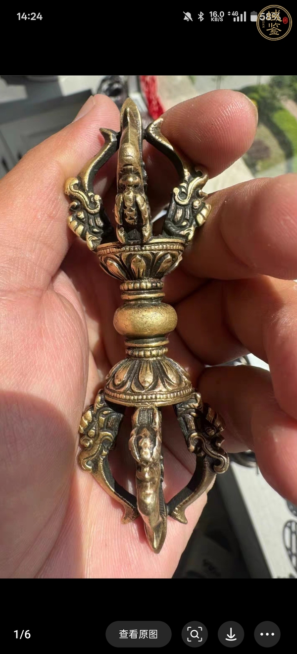 古玩銅器金剛杵真品鑒賞圖