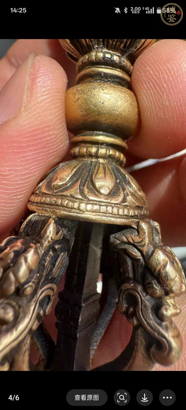 古玩銅器金剛杵真品鑒賞圖