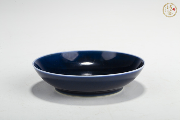 古玩陶瓷清光緒·霽藍釉小盤（官）真品鑒賞圖