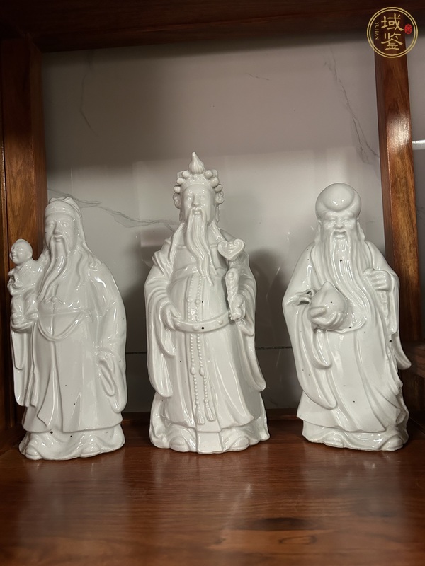 古玩三星高照圖塑像真品鑒賞圖