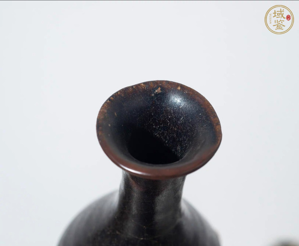 古玩陶瓷黑釉玉壺春瓶真品鑒賞圖