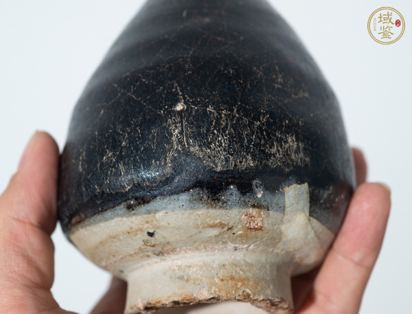 古玩陶瓷黑釉玉壺春瓶真品鑒賞圖