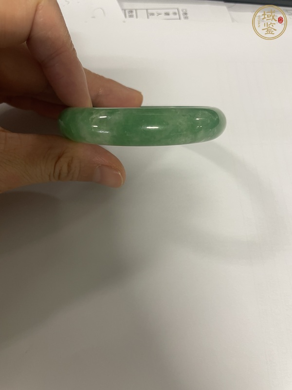 古玩玉器天然翡翠A貨手鐲真品鑒賞圖