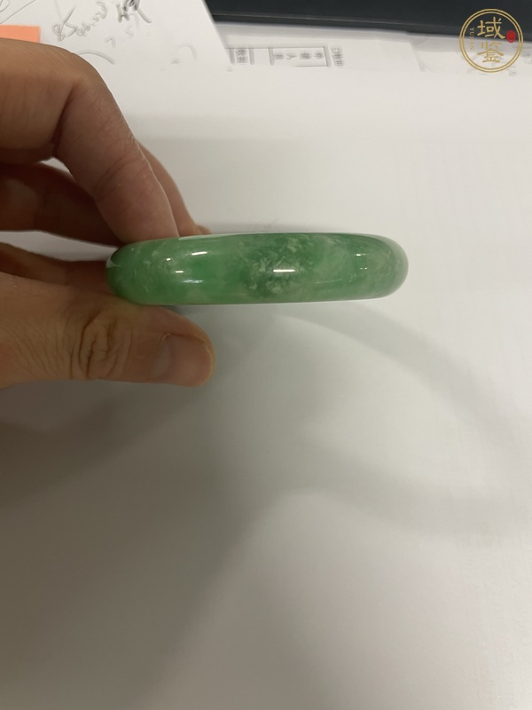 古玩玉器天然翡翠A貨手鐲真品鑒賞圖