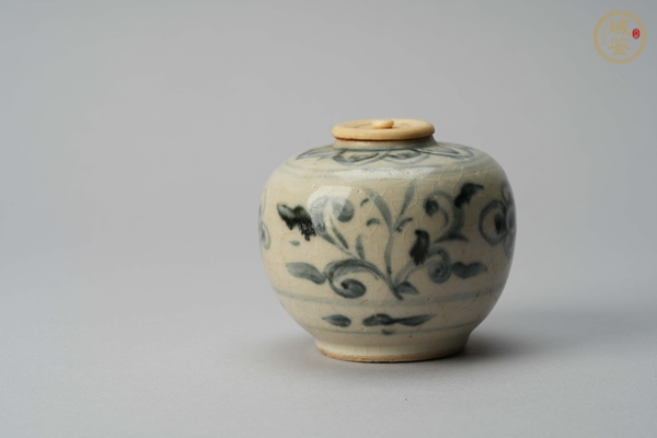 古玩青花水盂真品鑒賞圖