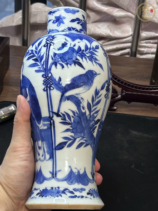 古玩陶瓷青花人物故事紋雞腿瓶真品鑒賞圖