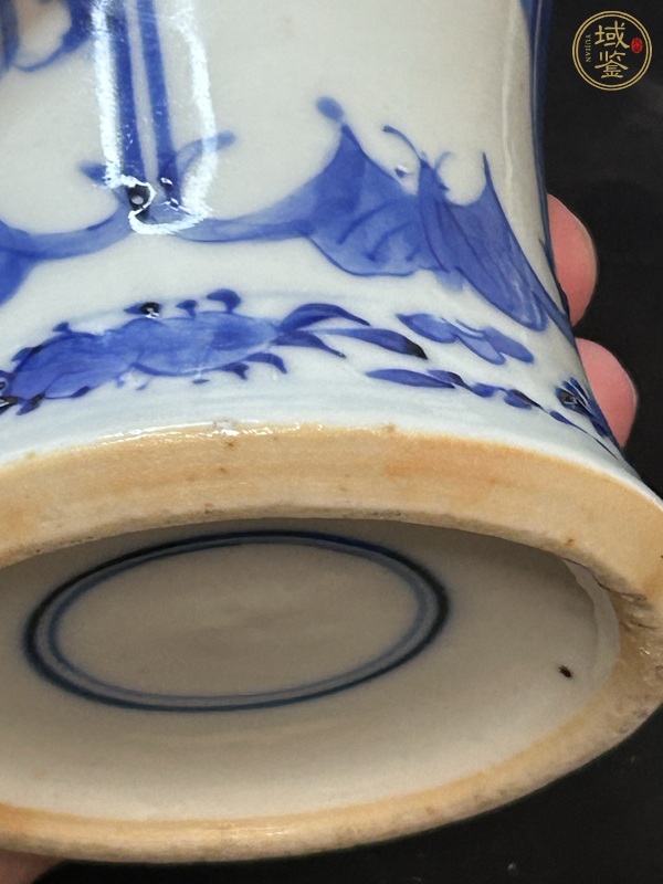 古玩陶瓷青花人物故事紋雞腿瓶真品鑒賞圖