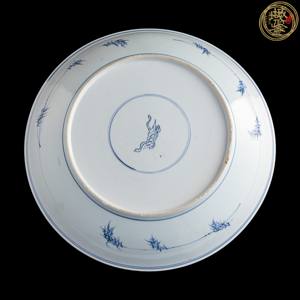古玩陶瓷青花人物故事紋盤真品鑒賞圖
