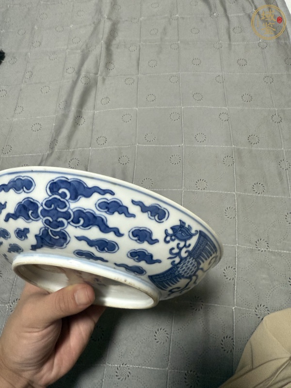 古玩陶瓷青花鸞鳳和鳴紋盤真品鑒賞圖