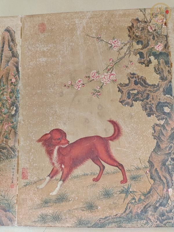 古玩字畫朗世寧款工筆冊頁真品鑒賞圖