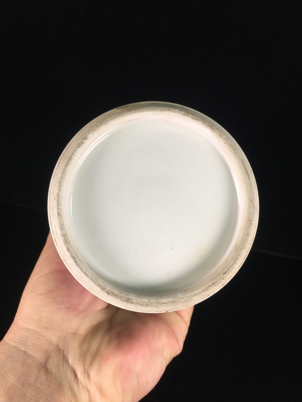 古玩陶瓷乾隆青花山水人物紋雞腿瓶拍賣，當前價格1188元