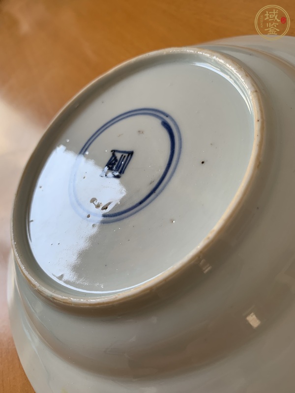 古玩陶瓷花間壽字紋五彩盤真品鑒賞圖