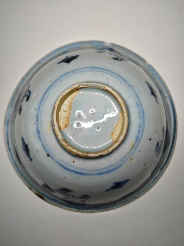 古玩陶瓷明中期青花五獅同堂紋碗拍賣，當前價格4567元