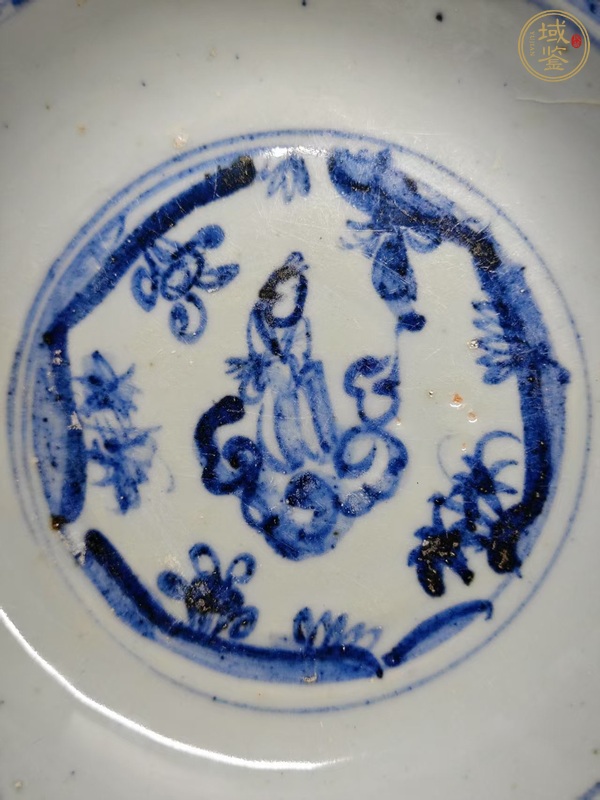 古玩陶瓷青花人物故事紋盤真品鑒賞圖