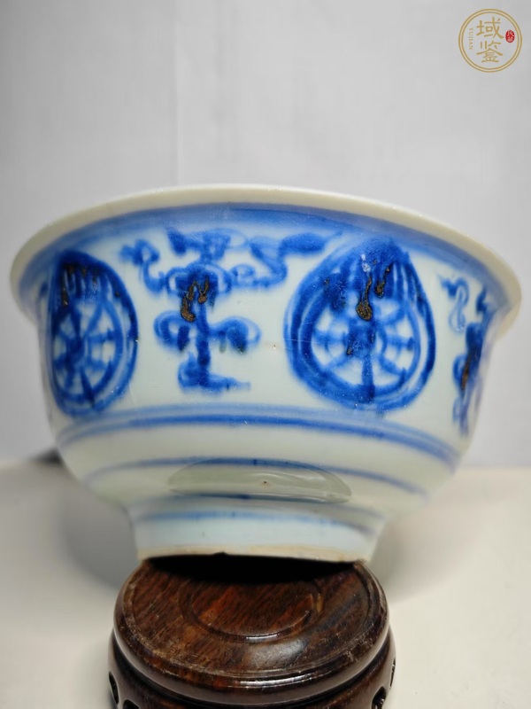 古玩陶瓷青花壽字紋碗真品鑒賞圖