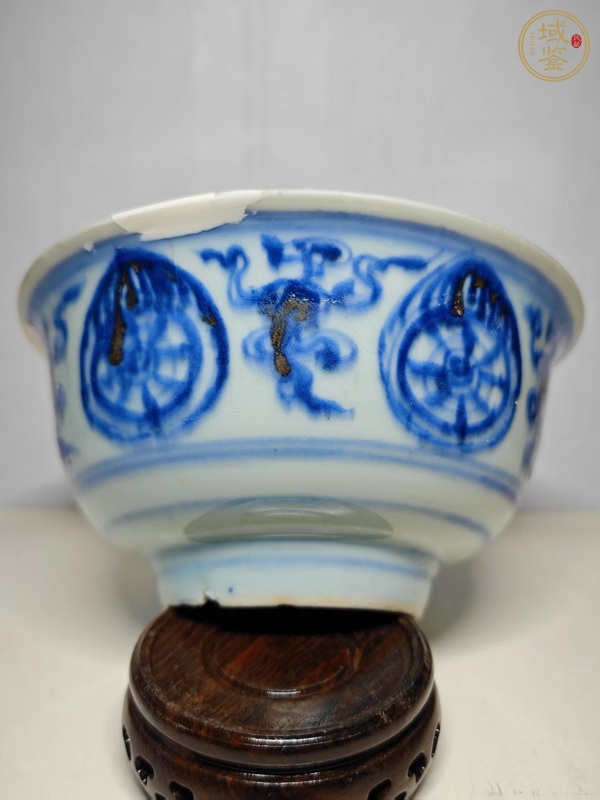 古玩陶瓷青花壽字紋碗真品鑒賞圖