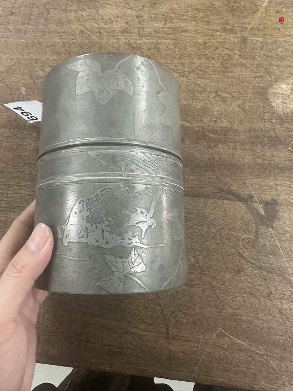 古玩銅器茶葉罐真品鑒賞圖