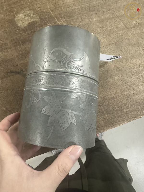古玩銅器茶葉罐真品鑒賞圖