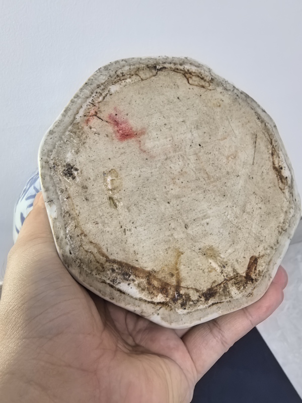 古玩陶瓷明崇禎青花花鳥(niǎo)紋八方罐拍賣(mài)，當(dāng)前價(jià)格49800元