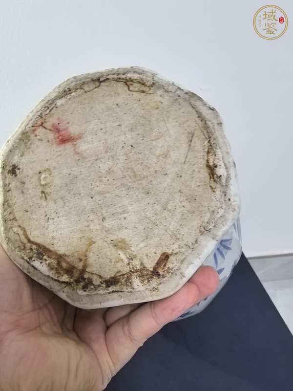 古玩陶瓷青花花鳥紋八方罐真品鑒賞圖