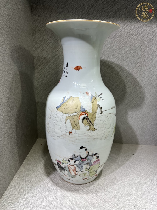 古玩馬慶云款撇口瓶真品鑒賞圖