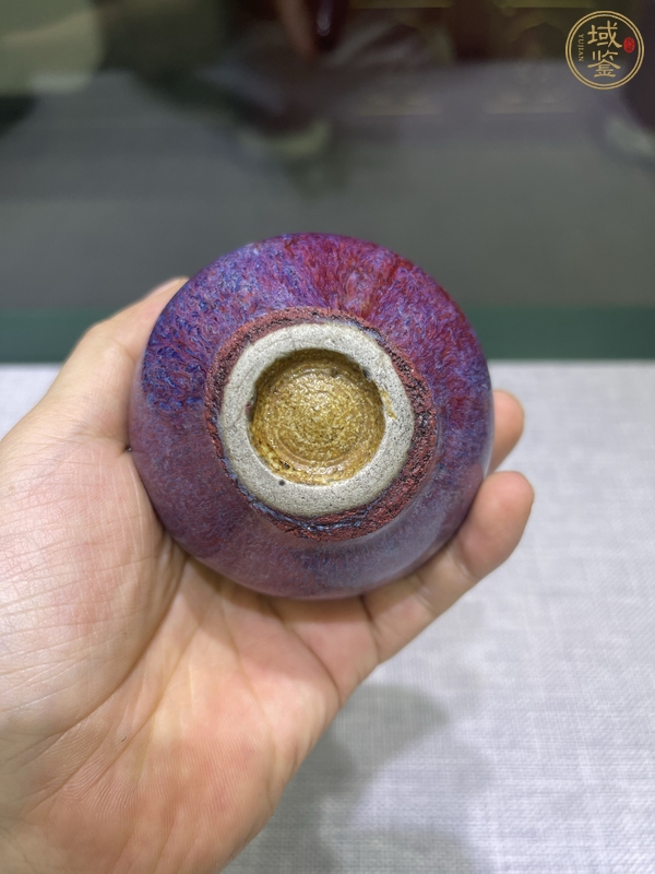 古玩陶瓷鈞紅窯變釉天球瓶真品鑒賞圖