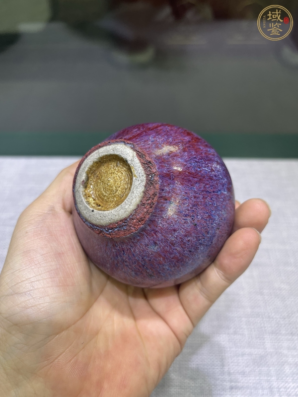 古玩陶瓷鈞紅窯變釉天球瓶真品鑒賞圖