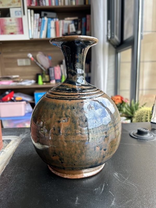 古玩陶瓷明代磁州窯兔毫釉弦紋玉壺春瓶(玉壺春)拍賣,當(dāng)前價格576元