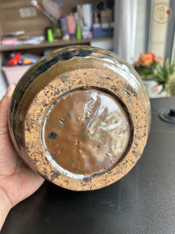 古玩陶瓷磁州窯兔毫釉弦紋玉壺春瓶真品鑒賞圖