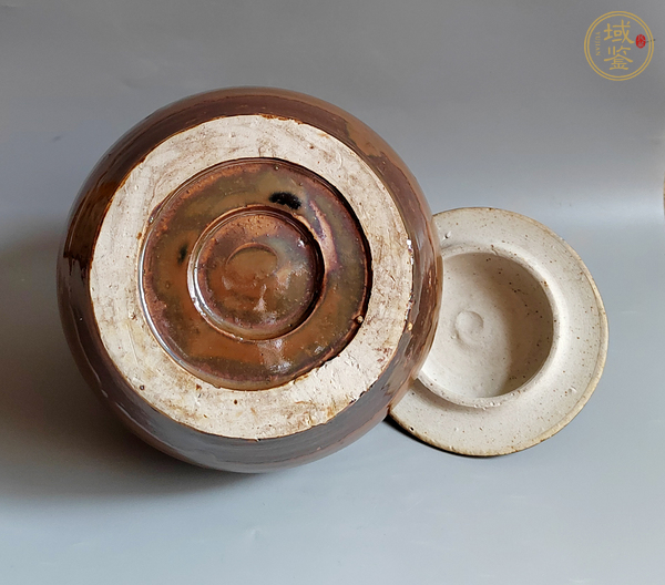 古玩陶瓷紫金釉蓋罐真品鑒賞圖