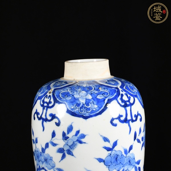 古玩陶瓷青花花卉紋罐真品鑒賞圖