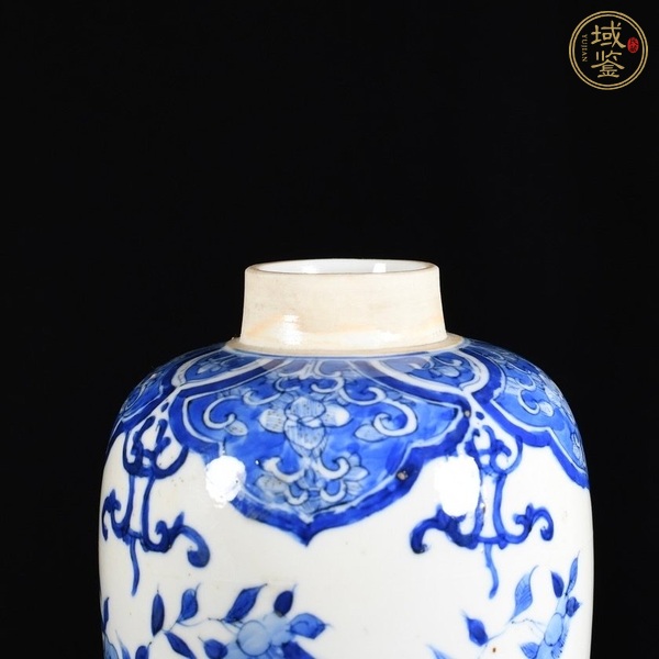 古玩陶瓷青花花卉紋罐真品鑒賞圖