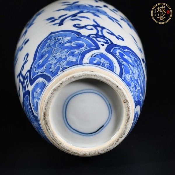 古玩陶瓷青花花卉紋罐真品鑒賞圖