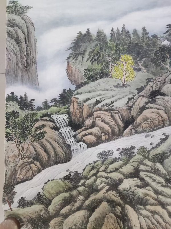 古玩字畫中書中美雙協(xié)名家馬大悲 山水拍賣，當(dāng)前價格398元