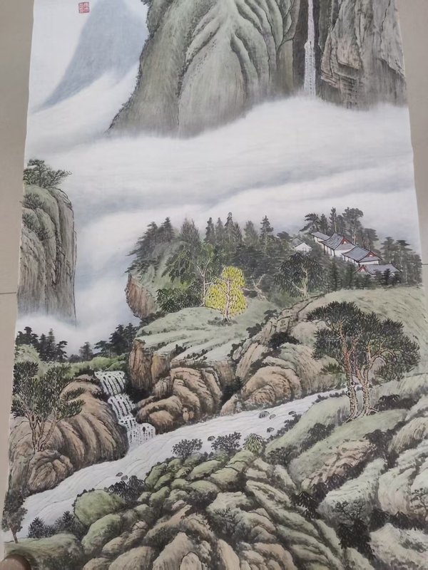 古玩字畫中書中美雙協(xié)名家馬大悲 山水拍賣，當(dāng)前價格398元