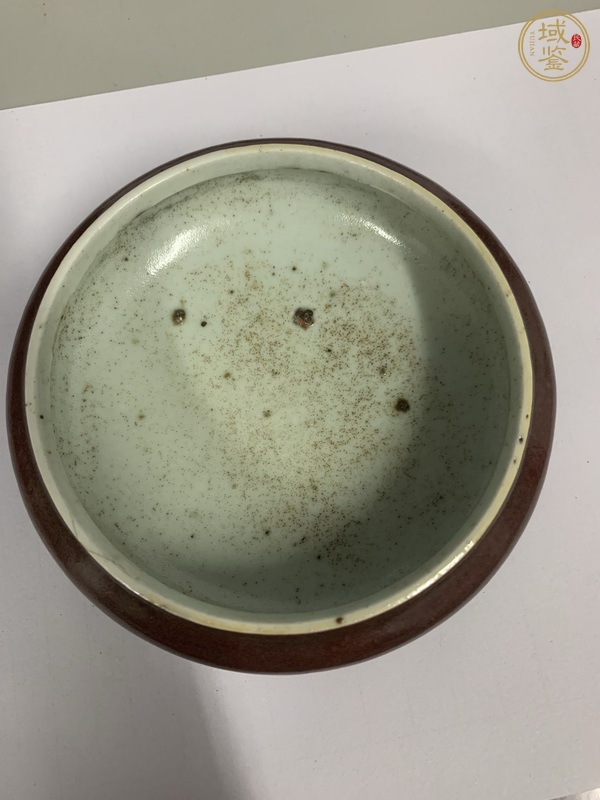 古玩陶瓷紅釉洗真品鑒賞圖