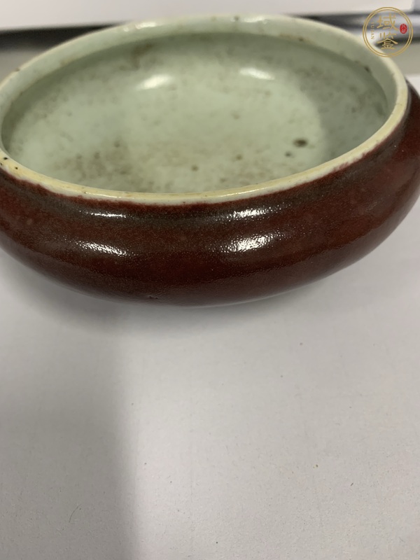 古玩陶瓷紅釉洗真品鑒賞圖